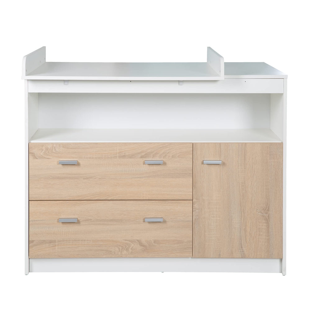 roba Kinderzimmerset 'Gabriella', 2-teilig, enthält Babybett 70x140cm & breite Wickelkommode, bicolor