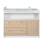 roba Kinderzimmerset 'Gabriella', 2-teilig, enthält Babybett 70x140cm & breite Wickelkommode, bicolor