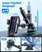 VANMASS 2026【True Militär-Klasse】Handyhalterung Auto【Stärkste Saugnapf & Lüftungsclip 】4 in 1 Handy Halterung Auto Handyhalter 360° drehbar Autohalter für iPhone 17 Pro Max/17 Air/16/15/14 Samsung S25
