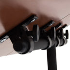 Relaxdays Laptoptisch höhenverstellbar, Laptopständer Holz, mit Rollen, drehbar, HxBxT: 95 x 60 x 40,5 cm, schwarz