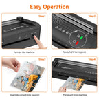 Amazon Basics 3-in-1-Thermolaminiergerät für A4-Größe, mit Funktionen zum Schneiden, Stanzen und Abrunden von Ecken, inkl. 10 Hüllen, EU-Stecker, Schwarz