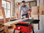 Einhell Tischkreissäge TC-TS 2225 U (2200 W, 80 mm Schnitthöhe, Ø 254 mm Sägeblatt, Tischverbreiterung, Winkelanschlag, Parallelanschlag, Schiebestock, Untergestell)