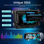 NHOPEEW 7 Zoll Android Autoradio mit 4 + 64 GB und USB Typ-C-Anschluss für VW Passat B6, B7 Golf 5 6 Jetta T5 EOS POLO Touran Seat Sharan Unterstützt CarPlay und Android Auto WiFi GPS + Rückfahrkamera