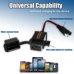 MOTOPOWER MP0609A 3,1 Amp Motorrad USB-Ladegerät Kit für Telefon, GPS oder Sportkamera