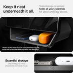 Spigen Tesla Model Y (~2024) und Model 3 (2021-2023) Aufbewahrungsbox unter dem Bildschirm Tablet Organizer Box Tablet Halterung Aufbewahrung entworfen für Tesla Model Y und 3 Zubehör