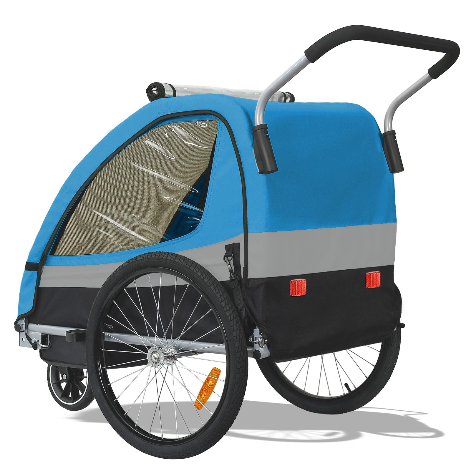 Tiggo Kinderanhänger Jogger 2 in 1 Kinderfahrradanhänger Fahrradanhänger Anhänger 50402