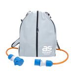 as - Schwabe Outdoor Kabeltrommeltasche 39 x 33 x 21 cm – Allwettertaugliche Schutztasche mit 2x vorgestanzten Kabelöffnungen – Schutz vor Regen und Schmutz – Ideal für Camping Baustelle - Grau, 12279