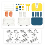 RedCrab Kindertisch Set Bausteintisch mit Aufbewahrung, Kinder Spieltisch Kompatibel mit Bausteinen Spielzeug, Multifunktionaler Aktivitätstisch - Umwandelbar in Gepäck mit Rollen