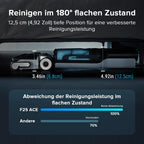 roborock F25 ACE Combo Nass Trockensauger, 5-in-1 Kabelloser Staubsauger, 20.000 Pa Absaugleistung, 90°C Hochtemperatur Selbstreinigung, für Nasse und Trockene Verschmutzungen