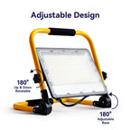 OUSIDE 200W LED Baustrahler mit Stativ und 4 Meter 3G 0,75 mm² VDE-Gummikabel, IP66 Wasserdichter Arbeitsscheinwerfer für Werkstatt,Wartung oder Baustelle, 6500K Kaltes Weißes Licht,20000 Lumen