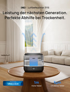 Dreo Smart Luftbefeuchter für Schlafzimmer, oben befüllbarer 4L Supergroßer Kühler Nebel Humidifier mit Öl Diffusor und Nachtlicht, 36 Stunden Laufzeit, leiser Ultraschall Luftbefeuchter Zuhause