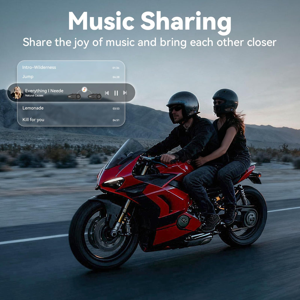 XGP X10 Motorrad Bluetooth Headset, 3000m Helm Kommunikationssystem für 1 bis zu 10 Personen, Intercom Motorrad mit Audio-Multitasking/Musik Sharing/ IP67 Wasserdicht, Unterstützung GPS/Navigation