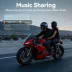 XGP X10 Motorrad Bluetooth Headset, 3000m Helm Kommunikationssystem für 1 bis zu 10 Personen, Intercom Motorrad mit Audio-Multitasking/Musik Sharing/ IP67 Wasserdicht, Unterstützung GPS/Navigation