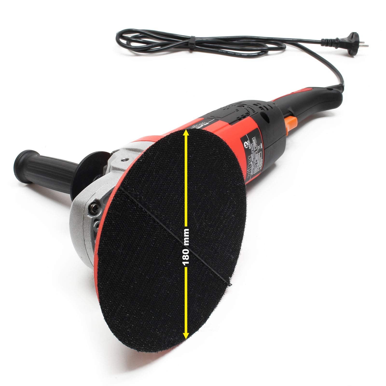 Wiltec Auto Poliermaschine Schleifmaschine 1500W bis 3000 U/min, Poliergerät mit 6 Stufen inkl. 1 Pad und Koffer, Tellerschleifer, Rotationsschleifer