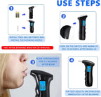 RUTIDA Alkoholtester, Promillemessgerät Polizeigenau Alkoholmessgeräte mit 14 Mundstücken, Professioneller Alkohol Tester mit Digitaler LCD Bildschirm