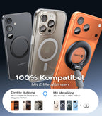 VICSEED Militärische Handyhalterung Auto Magnet für Magsafe Autohalterung [20XN55 Magnets & 20KG Vakuum Saugnapf] 360°Drehbar Magnetische Kfz Handy Halterung Auto für iPhone17 Pro Samsung Alle Handy