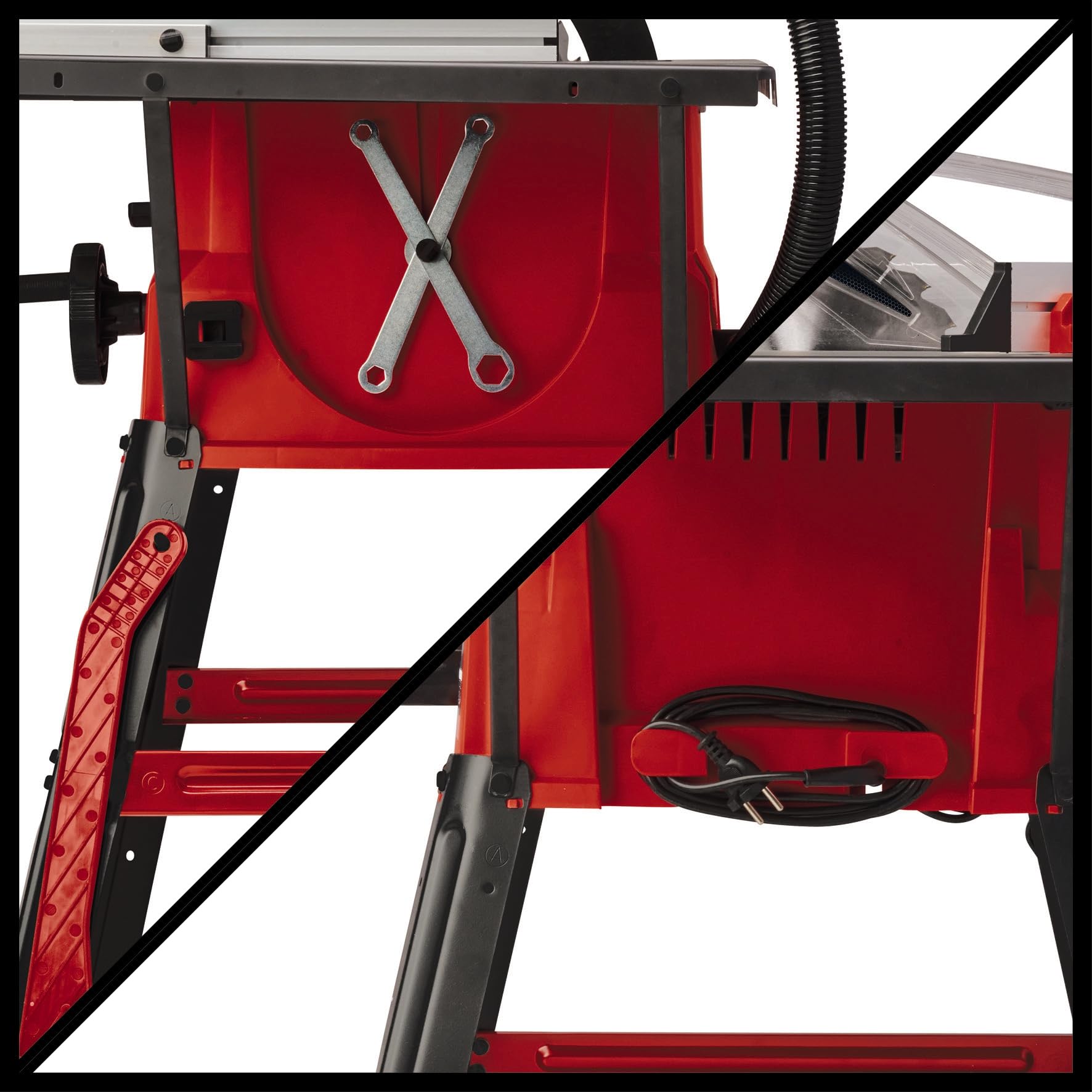 Einhell Tischkreissäge TC-TS 2025/2 U (2.000 Watt, 85 mm Schnitthöhe, Ø 250 mm Sägeblatt, Tischverbreiterung, Winkelanschlag, Parallelanschlag, Sägeblattneigung)