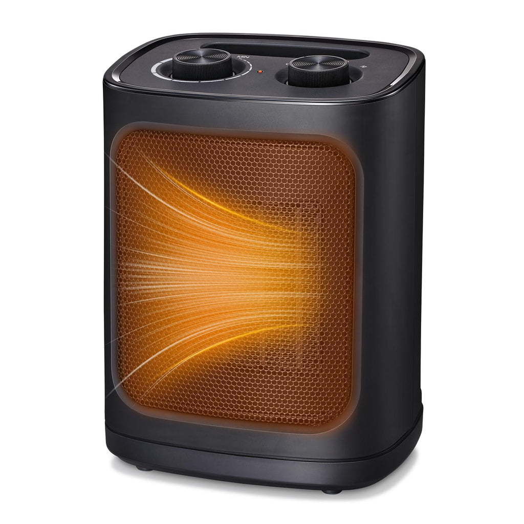 COWSAR Mini Heizlüfter Energiesparend, 1800W Elektroheizung 3 Heizstufen ✓ Überhitzungs & Kippschutz ✓ Keramik Heizlüfter für Badezimmer, Schlafzimmer, Büro