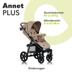 LIONELO Annet Buggy bis 22 kg mit Liegefunktion, Kinderwagen klein zusammenklappbar mit Zubehör, Eva-Schaum-Räder, Moskitonetz, Fußdecke Getränkehalter, Korb