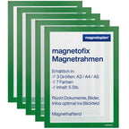 magnetoplan 1130405 magnetofix Magnetrahmen 5 Stück, A3, grün