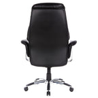 hjh OFFICE 608200 XXL Chefsessel Prado Leder Schwarz Bequemer Bürosessel mit Dicker Polsterung, hohe Rückenlehne