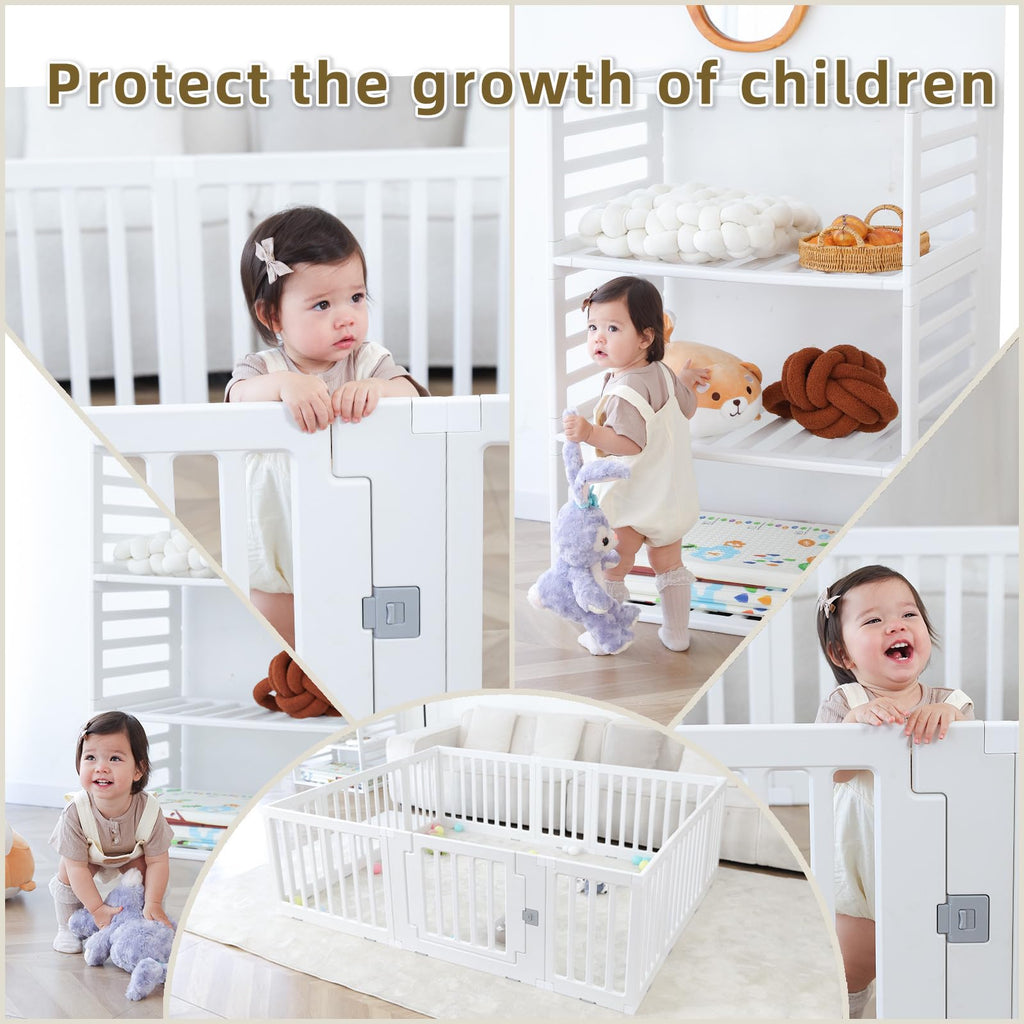 Gupamiga Laufstall Baby Laufgitter Baby Sicherheits-Aktivitätszentrum für drinnen oder draußen 150×180 cm PLP-WL071-12
