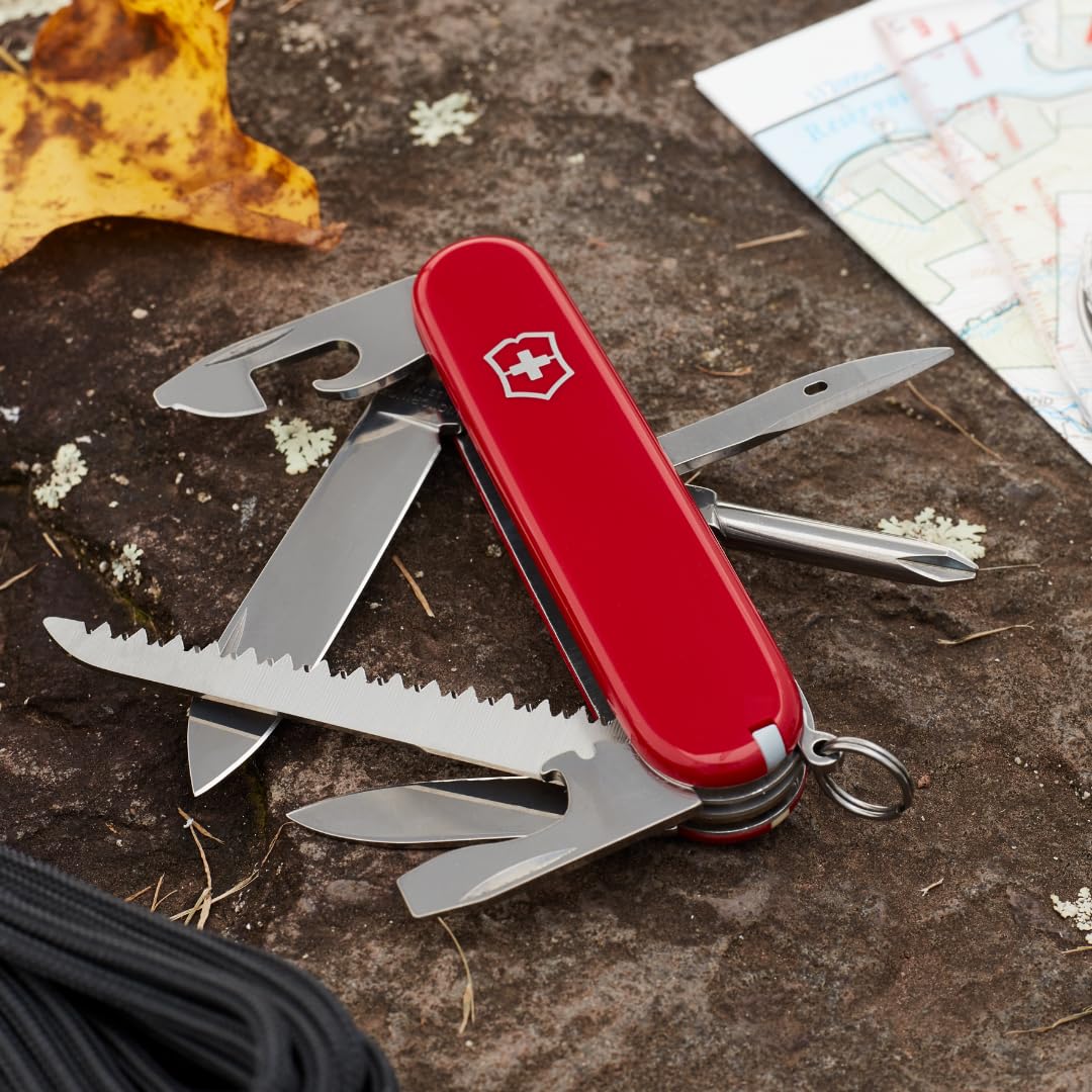 Victorinox Schweizer Taschenmesser Hiker, Swiss Army Knife, Multitool, 13 Funktionen, Klinge, Dosenöffner, Schraubendreher