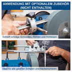Scheppach Nass-Schleifsystem Tiger 7000s inkl. Homekit | Schleifmaschine 200W Induktionsmotor Schleifstein 250 x 50 mm 220k | Vorrichtung 40/60/70 | Abziehpaste | Steinpräparierer | Winkellehre