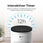 Balter VT-09-WH 5in1 Turmventilator, Ventilator mit Wasserkühlung, Luftkühler, Luftbefeuchter, Luftreiniger, Ionisator, Fernbedienung, Timer, 4L, 55W