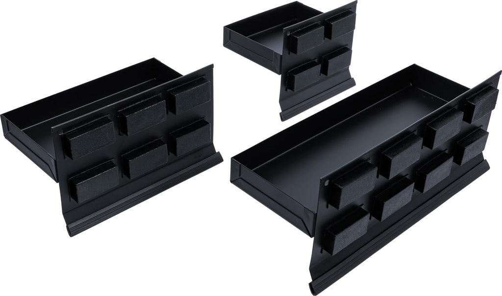 BGS 67150 | Magnet-Ablagen-Satz | 3-tlg. | 150 / 210 / 310 mm | Magnetschalen | Magnetische Ablage | Magnetkorb