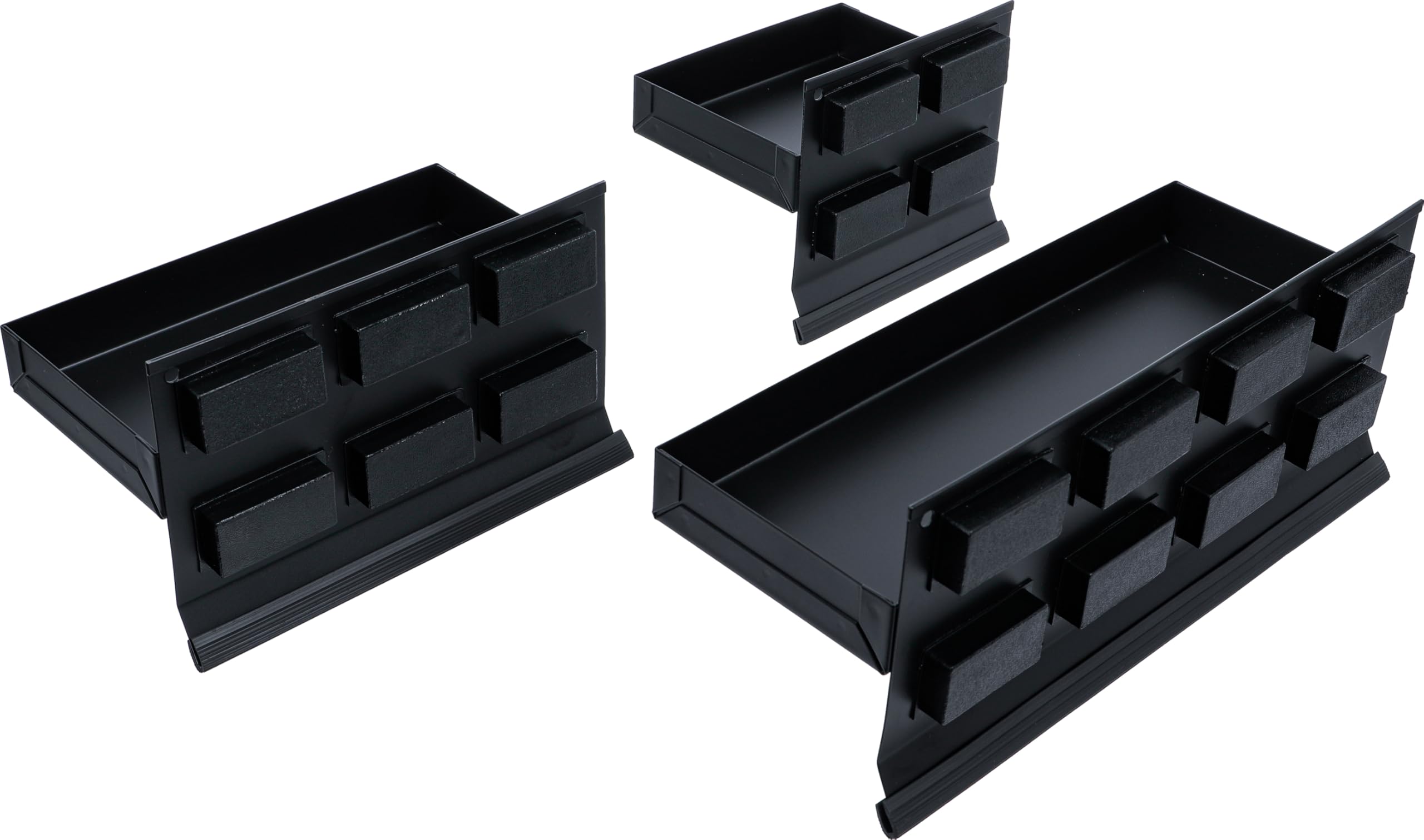 BGS 67150 | Magnet-Ablagen-Satz | 3-tlg. | 150 / 210 / 310 mm | Magnetschalen | Magnetische Ablage | Magnetkorb