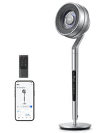 Dreo Standventilator mit intelligenter Steuerung, 101,6–111,8 cm höhenverstellbar, DC leiser Ventilator für Schlafzimmer, 120°+85° omnidirektionaler oszillierender Ventilator, 30,5 m Luftstrom, 10