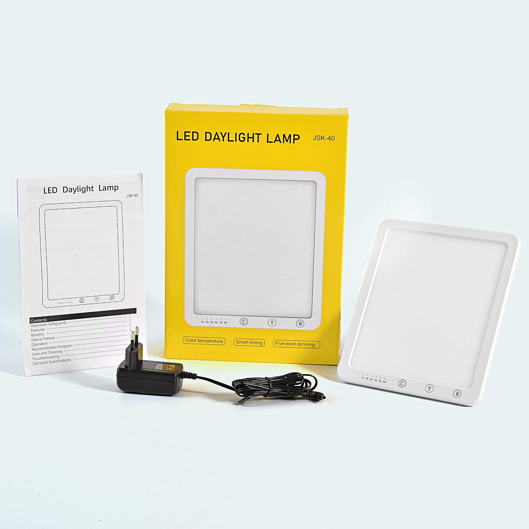 Azhien Tageslichtlampe 10000 Lux,Energy Sonnenlicht Lampe mit 3 Farbmodi,Tragbare Touch-Steuerung LED Vollspektrumlampe mit 5 Einstellbaren Helligkeiten,UV-Frei,CRI>90,Speicherfunktion&Timer