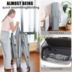 Baby Laufgitter faltbar, Heyo.Ja großer Spielhof, Laufgitter für Babys und Kleinkinder, Spiel Stifte für Babys und Kleinkinder mit Tor, tragbarer Laufstall für drinnen und draußen (120 x 120 x 68 cm)