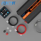 EDECOA Wechselrichter 2500w Reiner Sinus Spannungswandler 12v 230v LCD 2X USB und Fernbedienung wandler 2500w und kurzfristige Spitze 5000w Inverter