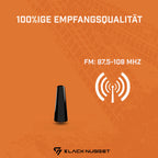 BlackNugget® Autoantenne 3cm - Universal Kfz Antenne - Dachantenne mit erstklassiger Empfangsqualität - Kurze Autoantennen für AM & FM Empfang - DAB Antenne Auto - Kurzstabantenne