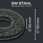 SW-Stahl 302230L Aluminium Radnabenschleifer Racing Experience I Made in Germany I Aufsatz für Schlagschrauber I Radnaben Reiniger I Multitool Schleifaufsatz