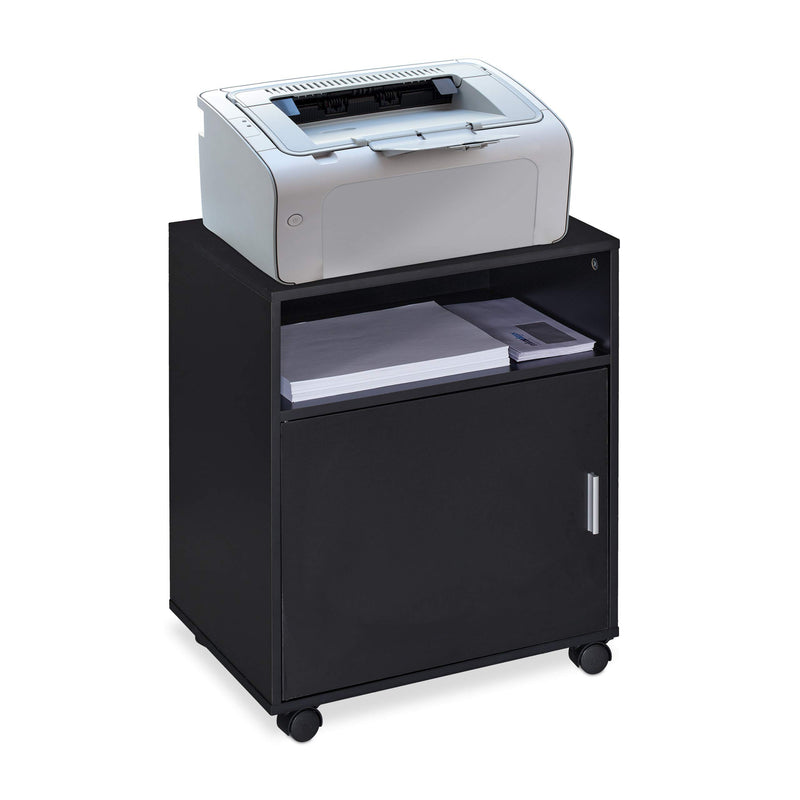 Relaxdays Rollcontainer Büro & Home Office, HBT: 57 x 48 x 34 cm, schwarz