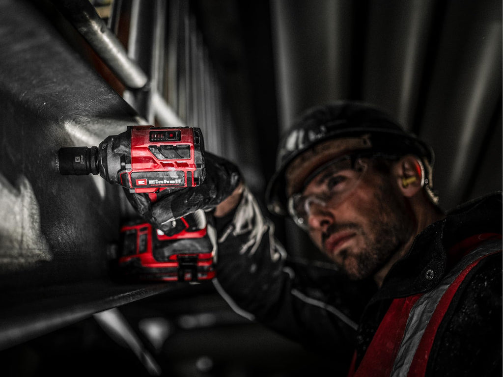 Einhell Professional Akku-Schlagschrauber TP-CW 18/350-C Li BL-Solo Power X-Change (18 V, 350 Nm Drehmoment, 600 Nm Lösemoment, Brushless, Außenvierkant-Aufnahme, ohne Akku)