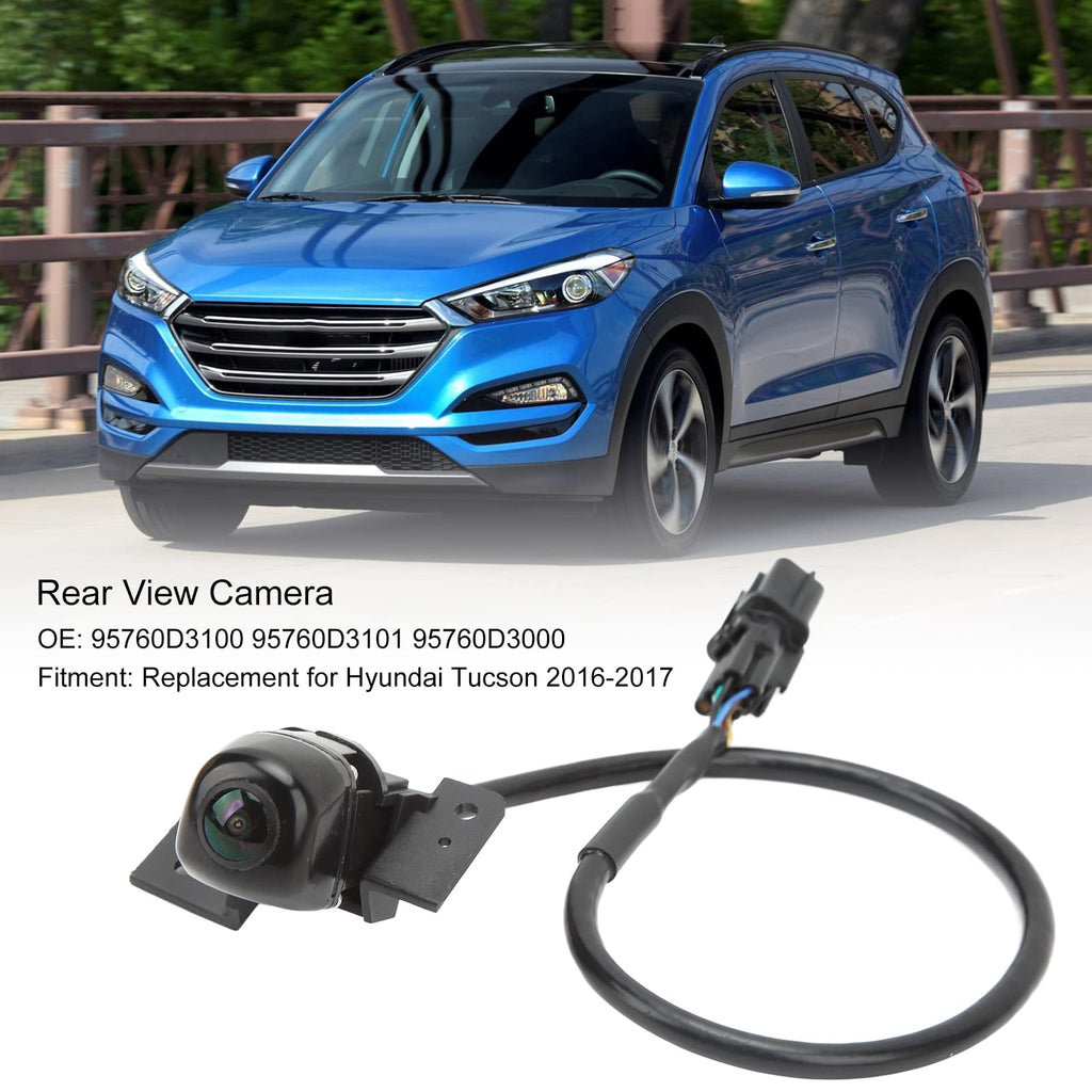Auto-Rückfahrkamera, Rückfahrkamera, Wasserdichte Rückfahrkamera, Einparkhilfe-Kamera, Ersatz für Tucson 2016–2017 95760D3100 95760D3101 95760D3000 95760D3001