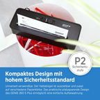 GENIE 260 S Plus Aktenvernichter | Papierschredder mit 6-mm Streifenschnitt | Schredder Aktenvernichter für Zuhause | Shredder Papier kompakt | Mit universal Aufsatz | Paper Shredder