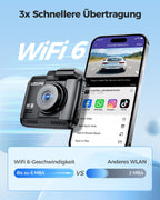 AZDOME Dashcam Auto Vorne Hinten 4K/2,5K GPS WiFi Dash Cam Auto mit Starvis, 64GB SD Karte, Auto Kamera, Parküberwachung, Super Nachtsicht, WDR, 170° Weitwinkel, G-Sensor, Loop-Aufnahme, GS63H Pro