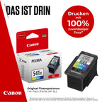 Canon CL-541XL Farb Druckertinte C/M/Y - hohe Reichweite - 15 ml für PIXMA Drucker ORIGINAL in plastikfreier Verpackung, Farbig, XL