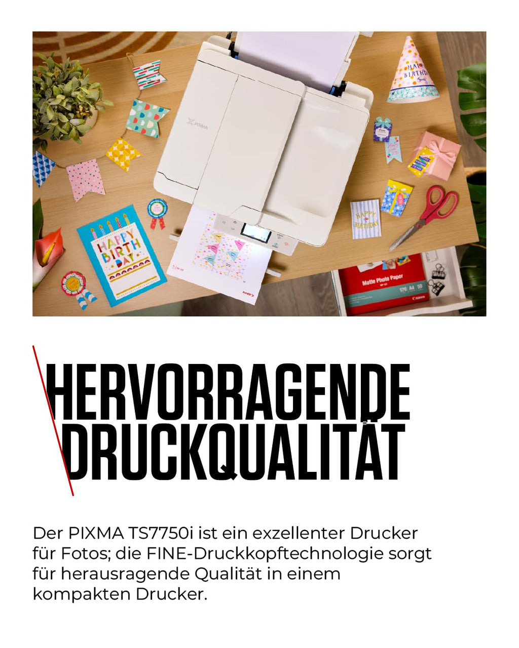 Canon PIXMA TS7750i Multifunktionsdrucker 4in1 (Tintenstrahl,Drucken, Kopieren, Scannen,Faxen, A4, 6,7 cm Touch, WLAN, 35 Blatt ADF, 2 Papierzuführungen, kompatibel mit Pixma Print Plan "Abo") Weiß