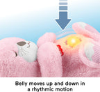 Fisher-Price Baby-Spielzeug Schlummer-Otter, tragbare pinke Plüsch-Spieluhr mit Atembewegungen und Lichtern für Neugeborene ab einem Alter von 0 Monaten, JLJ33