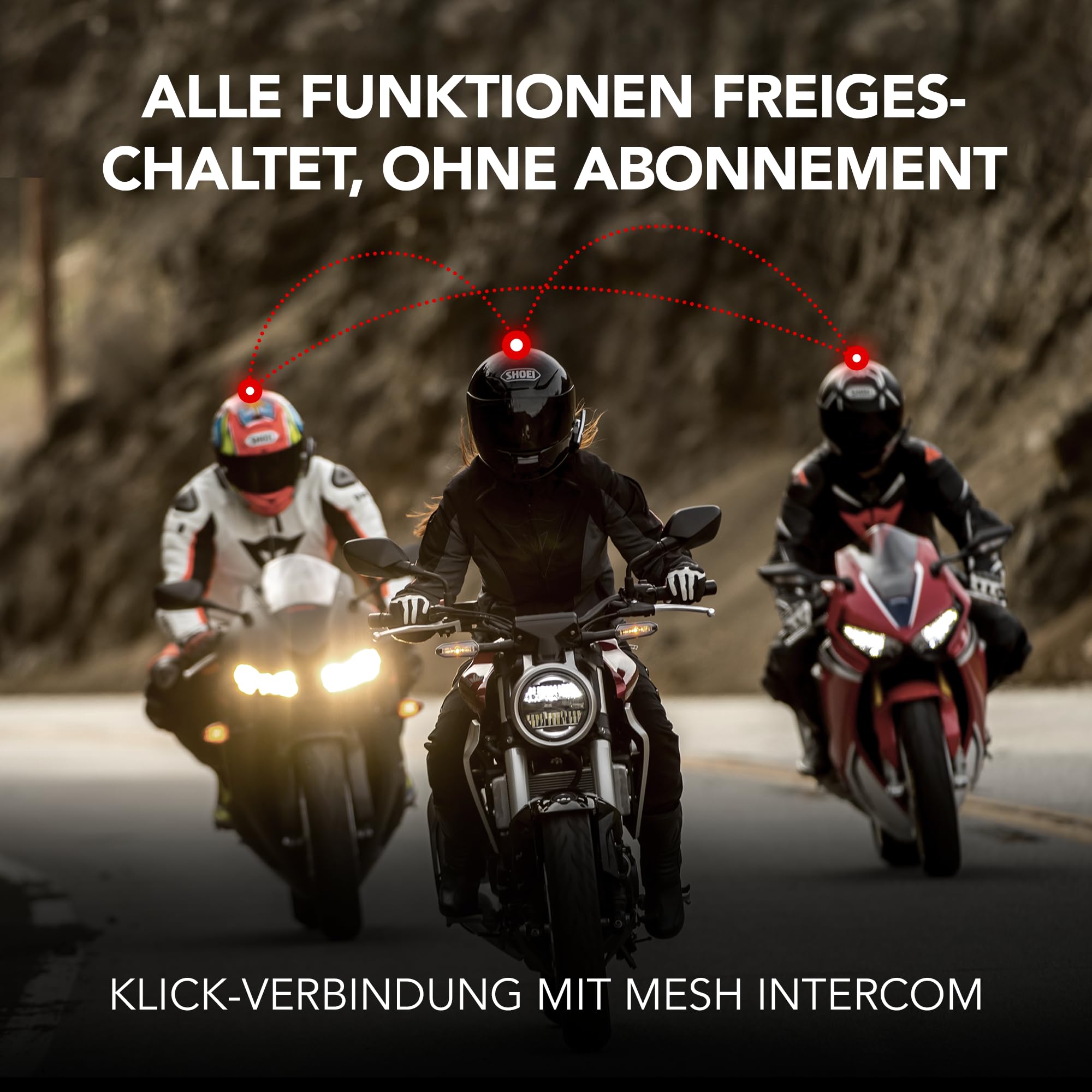 Sena 50S Motorrad Bluetooth Headset mit Drehrad und Sound by Harman Kardon, integriertem Mesh Intercom System und Premium Mikrofon & Lautsprechern