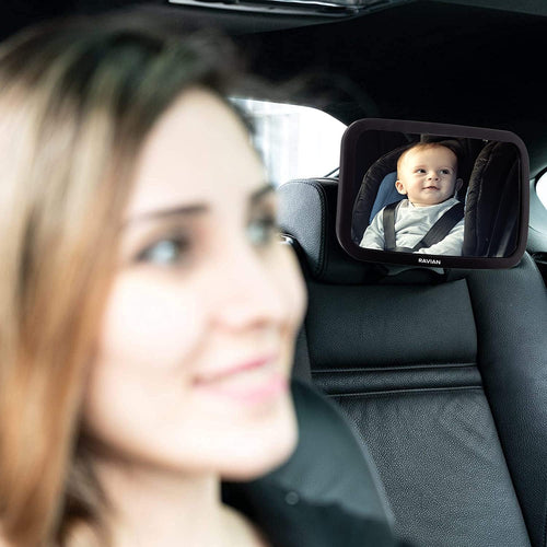 Babyautospiegel für den Rücksitz - Sicherster Autositzspiegel mit kristallklarer Sicht, unzerbrechlicher, verstellbarer Rückspiegel für kleine Kinder, mit LKW