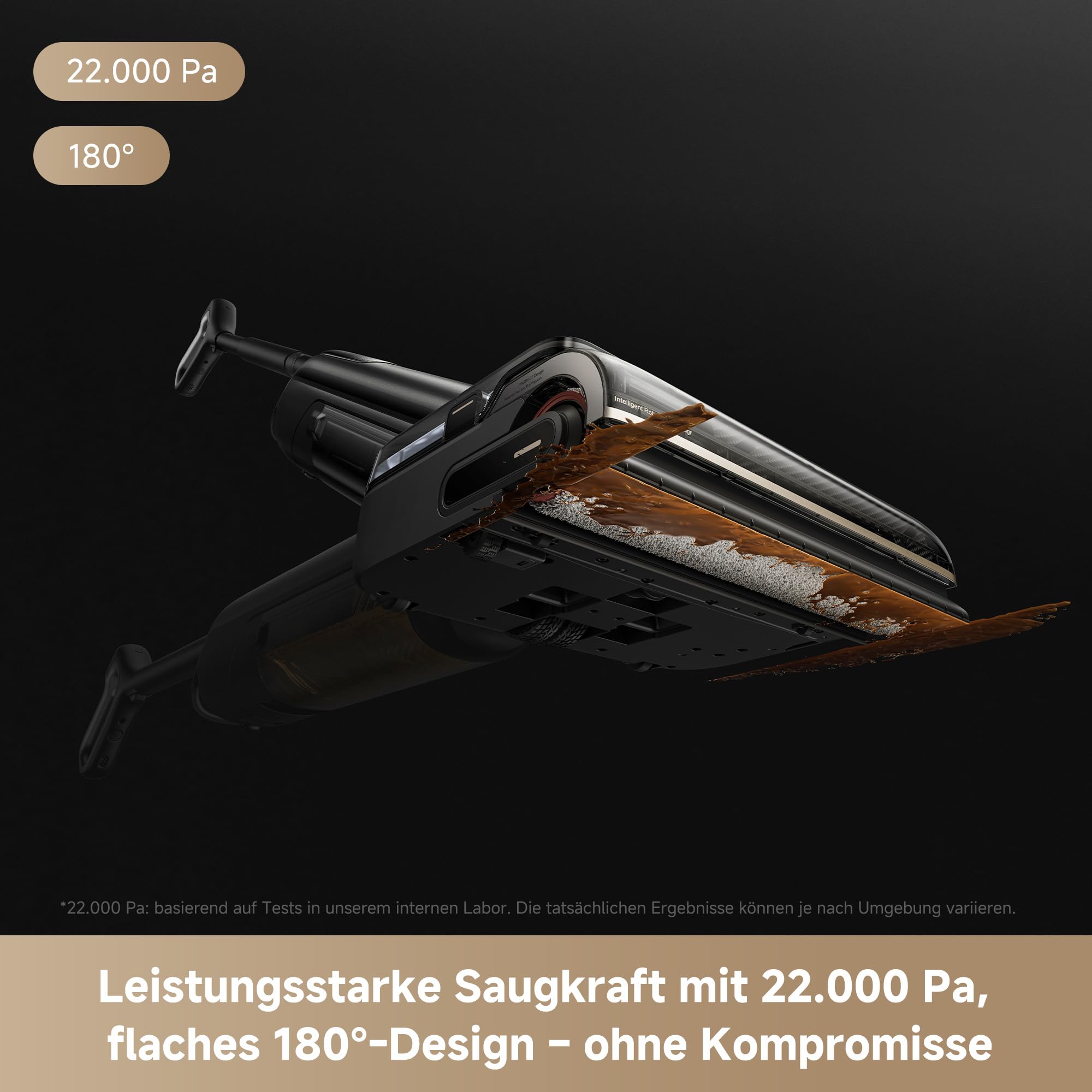 Mova M50 Ultra Nass- und Trockensauger, 22.000Pa, Roboterarm 0 Spalt, klappbarem und Ausziehbarem Griff,Antriebssystem für müheloses Gleiten,100°C Bürstenwäsche, 5min 90°C Trocknung