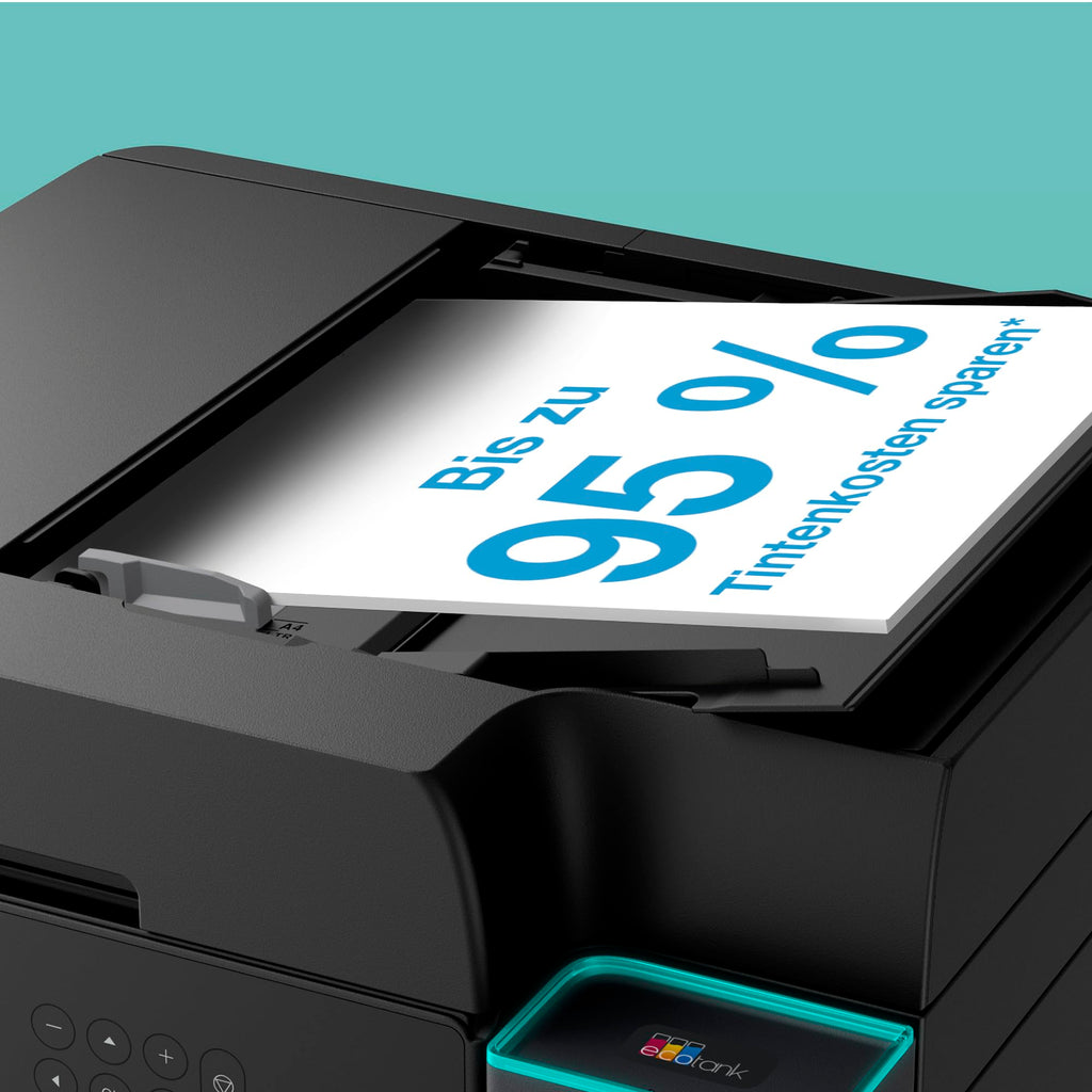 EcoTank ET-3950 A4-Multifunktionsdrucker mit Wi-Fi & AirPrint Tintentank, automatischem Dokumenteneinzug, beidseitigem Druck, Scannen & Kopieren, bis zu 3 Jahre Tinte im Lieferumfang enthalten