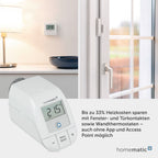 Homematic IP Erweiterungsset Heizen – Basic, Smart Home, 3X digitaler Thermostat Heizung, Steuerung per App, Alexa, Google Assistant, einfache Installation, Energie sparen, 161216A1